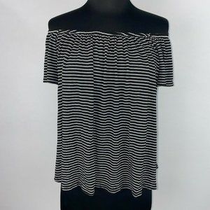 Socialite S Striped Off The Shoulder Top Boho